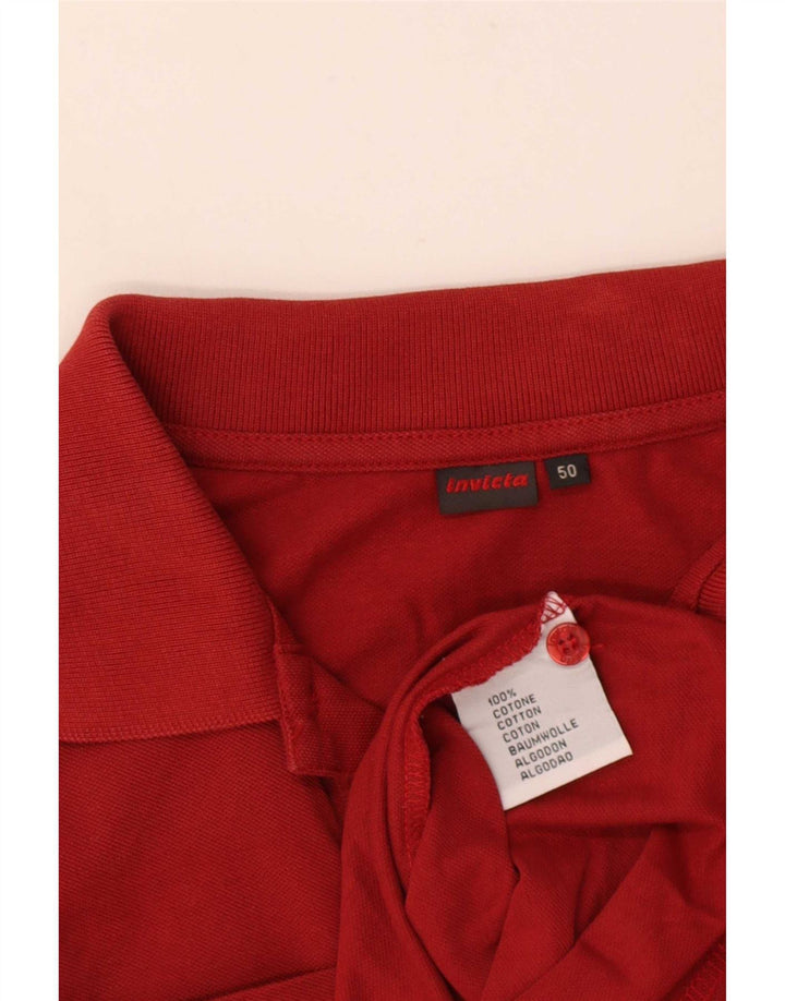 Invicta Mens Polo Shirt IT 50 Medium Red Cotton