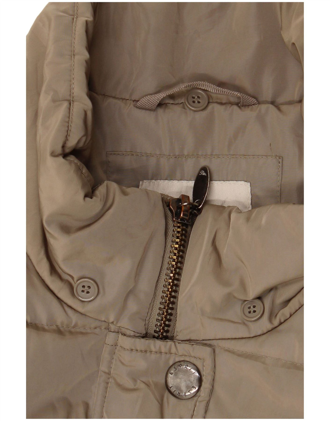 Esprit Damen Wattierter Mantel UK 16 Large Khaki Polyester