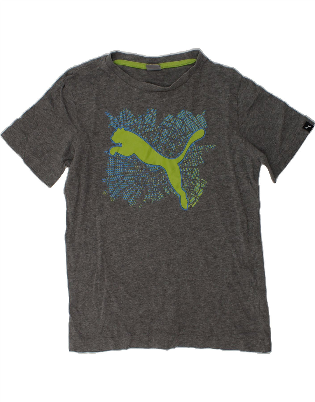 PUMA Boys Graphic T-Shirt Top 11-12 Years Grey Cotton | Vintage Puma | Thrift | Second-Hand Puma | Used Clothing | Messina Hembry 
