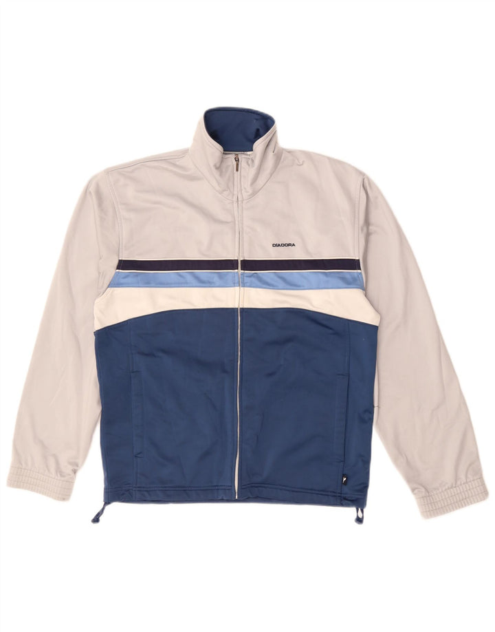 Giacca da tuta da uomo Diadora UK 36 Small Poliestere bianco sporco