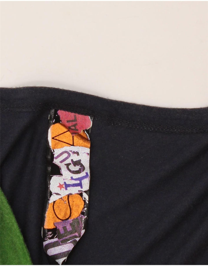DESIGUAL Womens Abstract Pattern Graphic Top Langarm UK 10 Small Rot