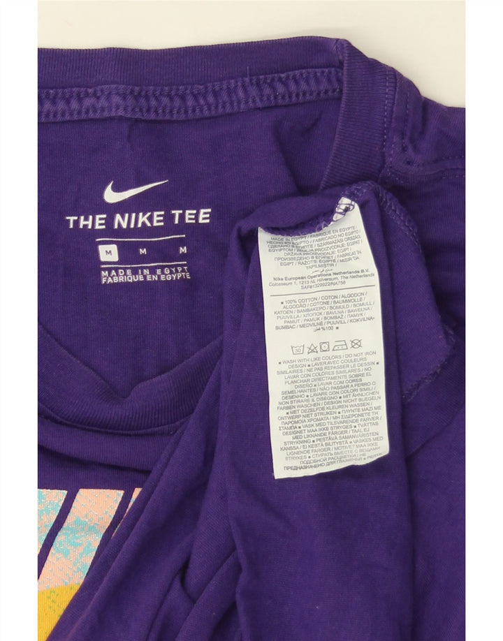 NIKE Grafisk T-shirt til mænd, medium lilla bomuld