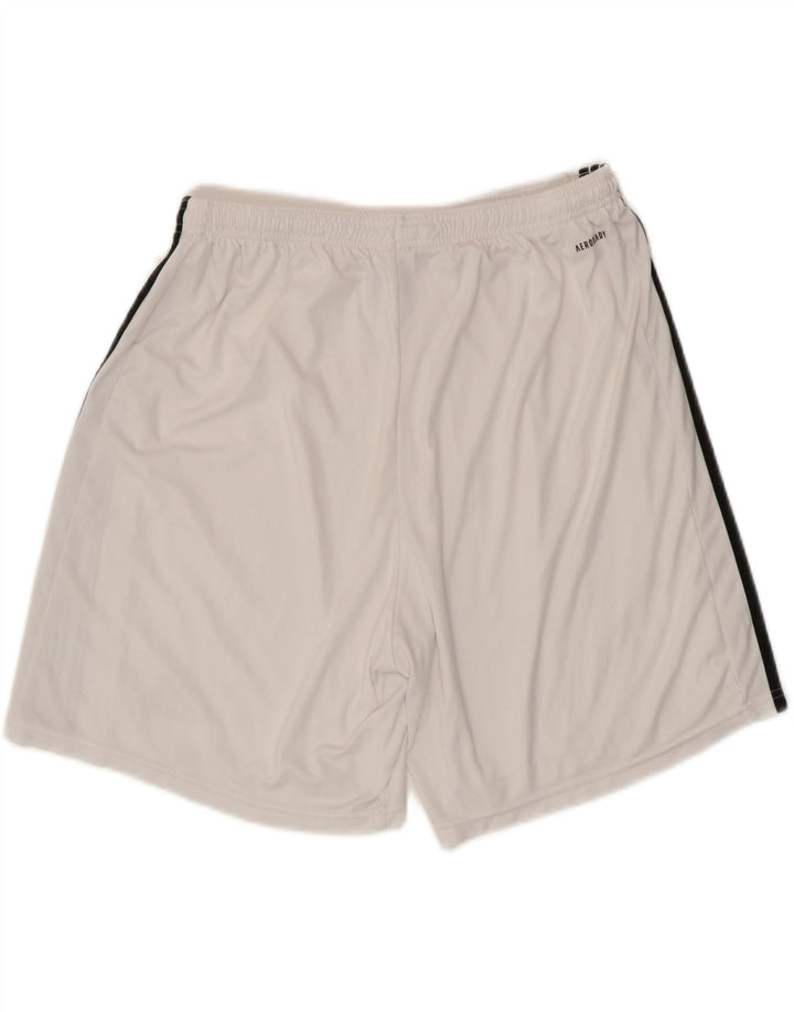ADIDAS Mens Aeroready Sport Shorts 2XL  White Polyester Vintage Adidas and Second-Hand Adidas from Messina Hembry 