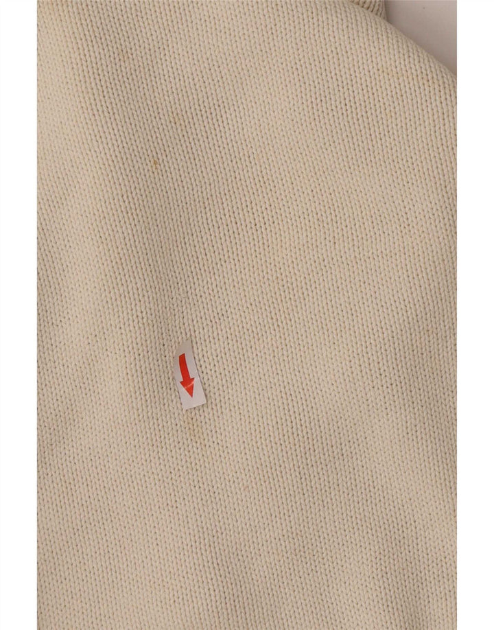 Chaps Herren-Pullover mit Rundhalsausschnitt, 4XL, Beige, Baumwolle