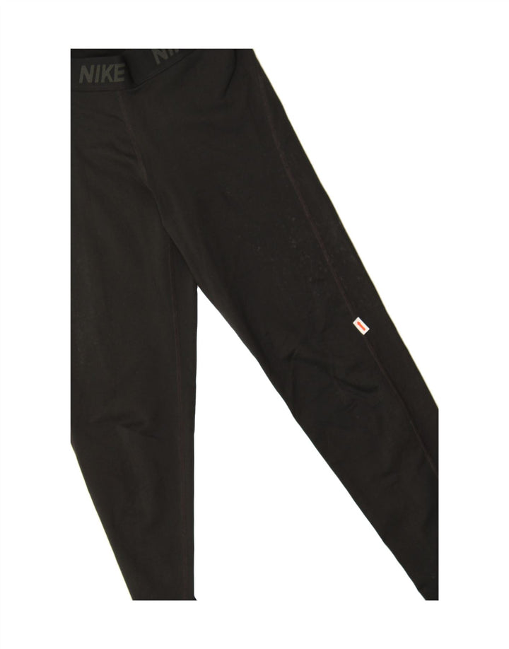 NIKE Womens Graphic Leggings UK 8 Small Black Vintage Nike and Second-Hand Nike from Messina Hembry 