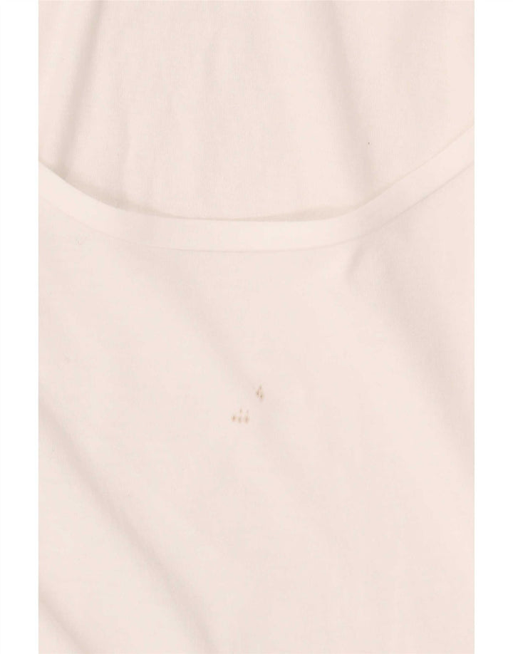 Guess Womens T-Shirt Top UK 8 Small White Cotton