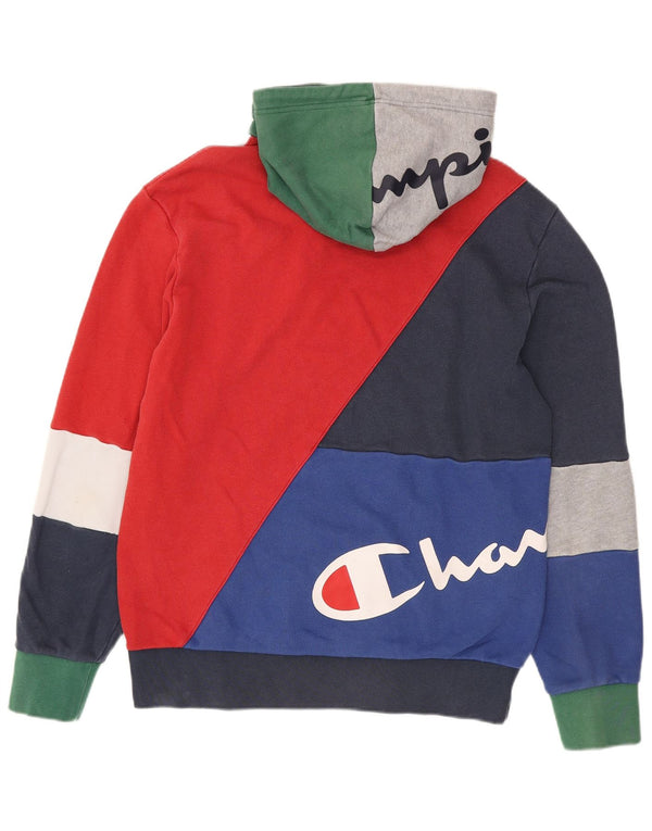 Champion Mens Graphic Hoodie Jumper XL Multicoloured Colourblock