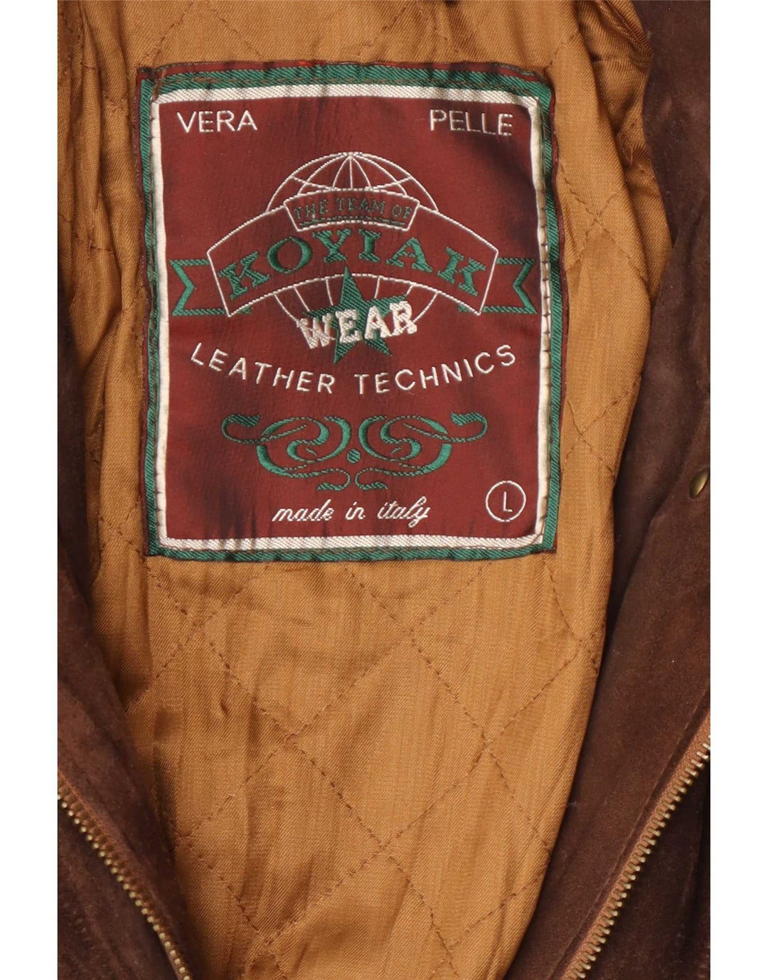Vintage Womens Suede Overcoat UK 16 Large Brown Leather