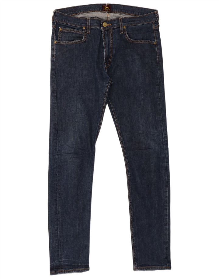 Lee Mens Slim Jeans W33 L32 Blue Cotton