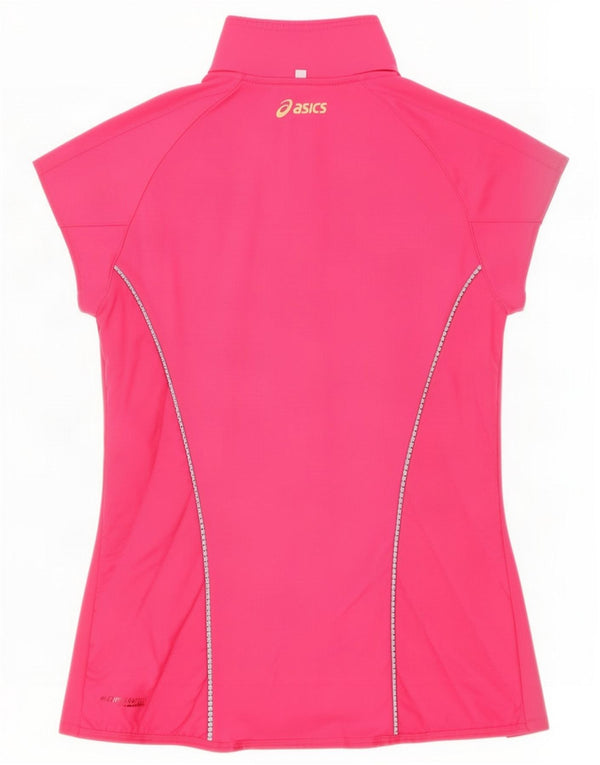 Colete acolchoado de manga curta feminino Asics UK 6 XS rosa poliéster