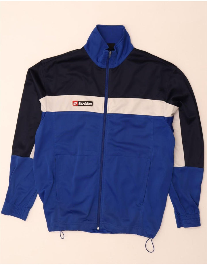 LOTTO Træningsdragt til mænd Topjakke XL Blå Colourblock Polyester
