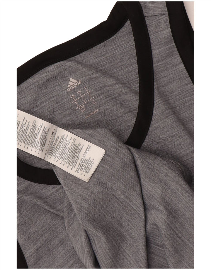 Adidas Mens Vest Top Small Grey Flecked Polyester