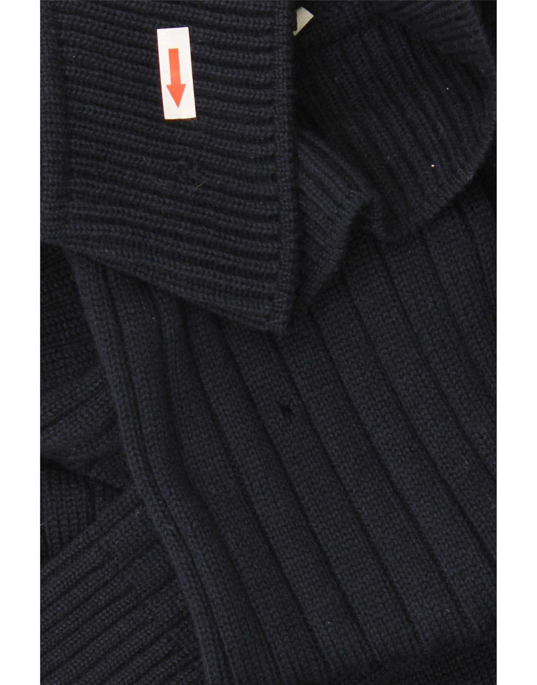 Ranger Mens Cardigan Sweater IT 50 Medium Navy Blue Colourblock Virgin Wool