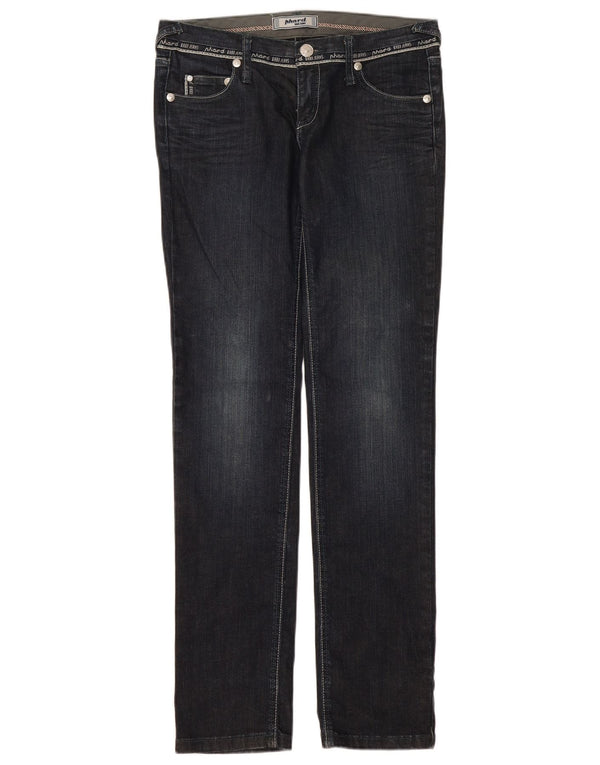 Phard Womens Graphic Slim Jeans UK 8 Small W32 L33 Navy Blue Cotton