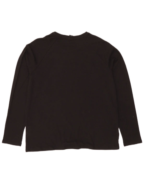 Hugo Boss Mens Graphic Top Long Sleeve Large Black Cotton