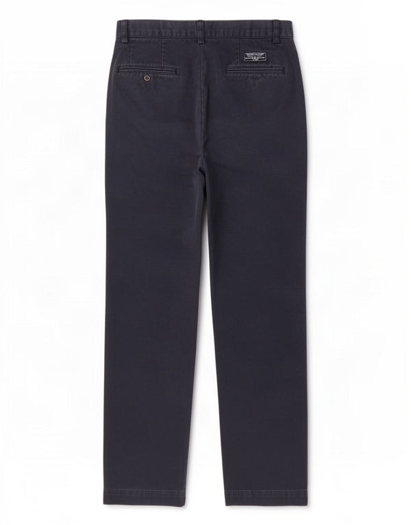 Pantaloni chino dritti da uomo Polo Ralph Lauren W32 L32 cotone blu navy