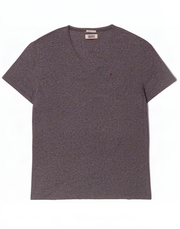 Camiseta masculina Tommy Hilfiger Regular Fit Top XL poliéster manchado cinza