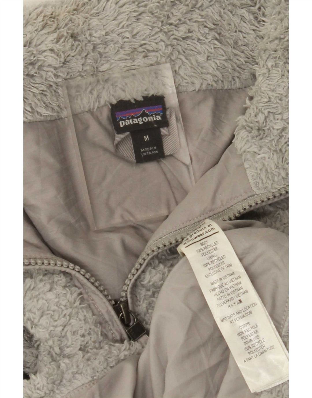 Женская флисовая куртка Patagonia UK 14, полиэстер среднего серого цвета