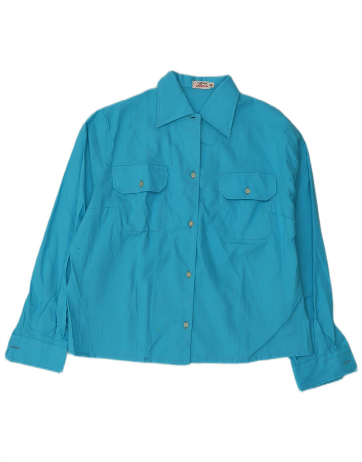 Vintage Womens Shirt IT 46 Large Blue