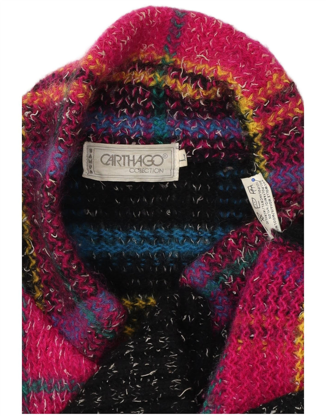 Carthago Womens Longline Cardigan Sweater UK 16 Large Multicoloured Plaid