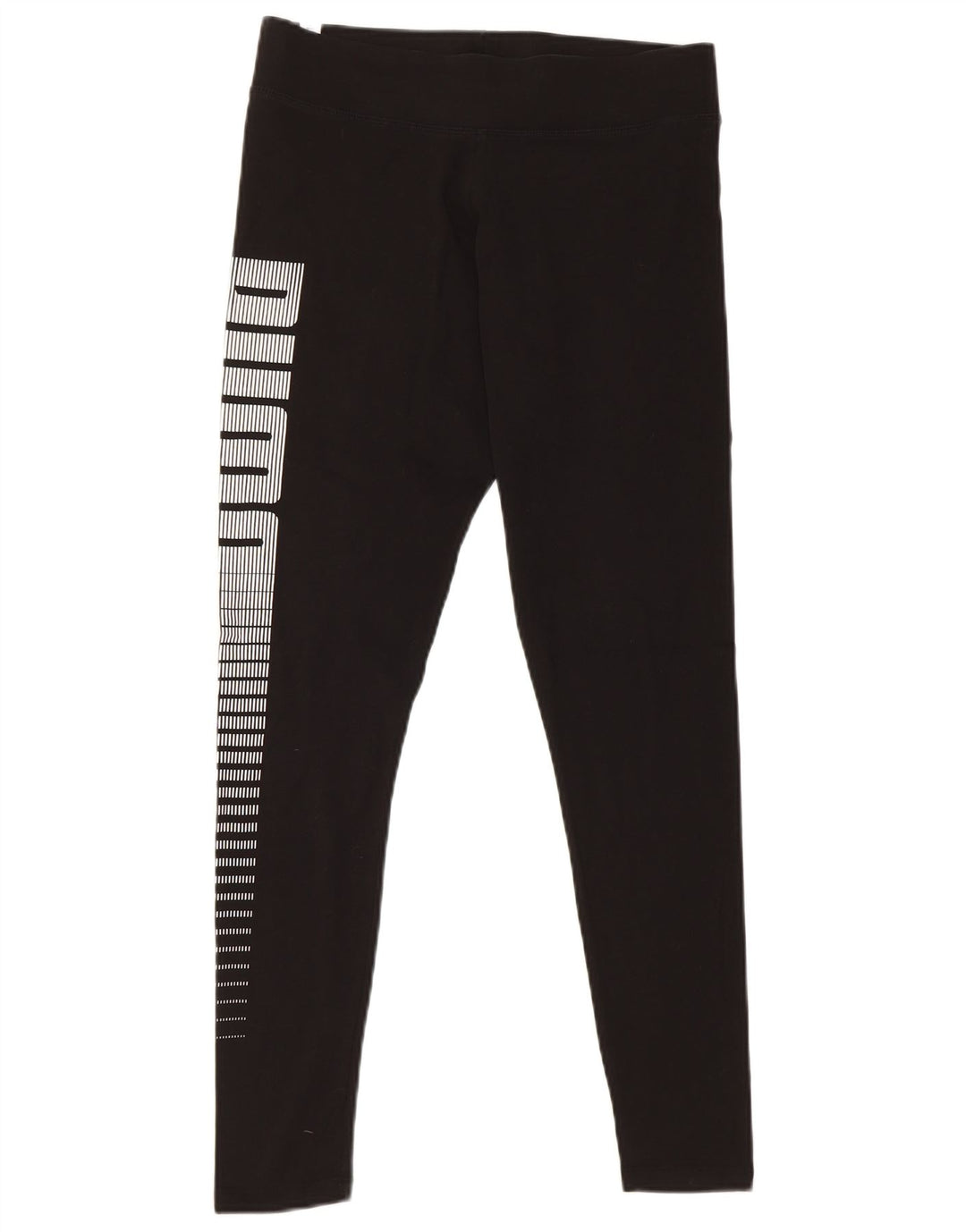Puma Womens Graphic Leggings UK 16 Large Black Cotton