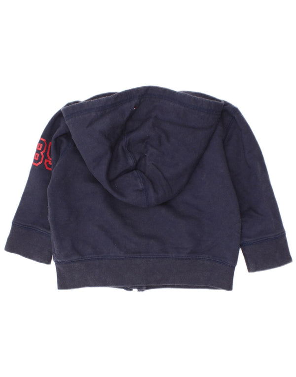 Tommy Hilfiger Свитер с капюшоном и молнией с графическим рисунком для мальчиков 9–12 месяцев, темно-синий