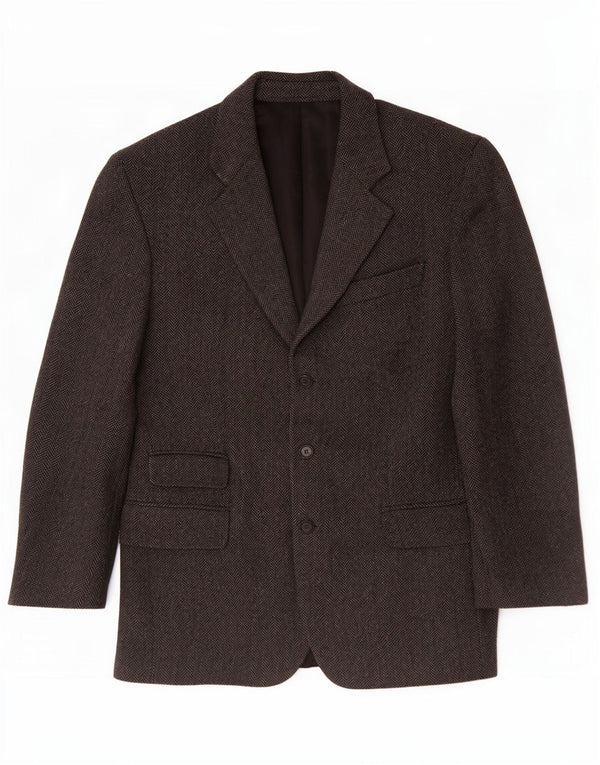 Vintage Mens 3 Button Blazer Jacket UK 38 Medium Grey