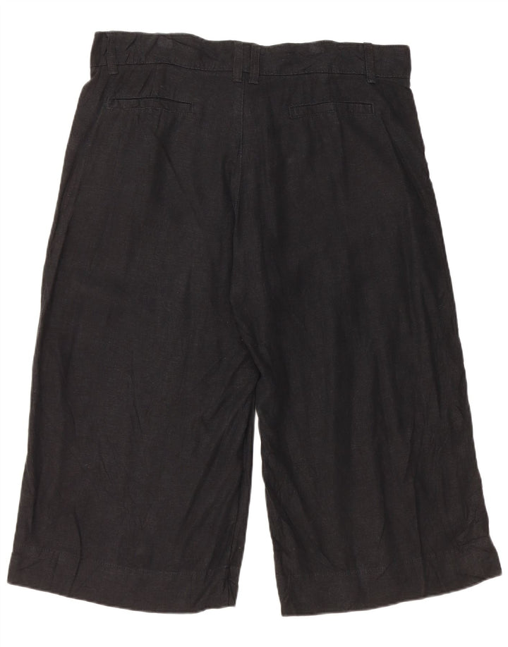 LEE Bermuda Shorts til kvinder US 14 Large W36 Black Linen