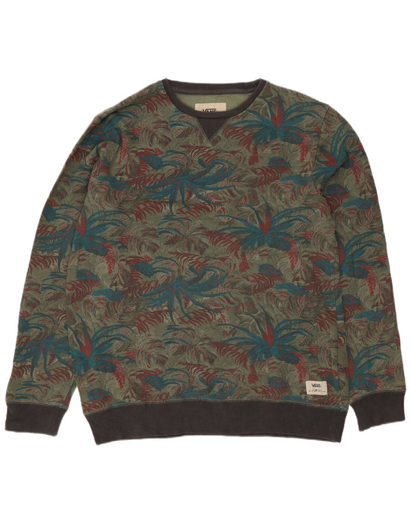 Vans Mens Sweatshirt Jumper Small Multicoloured Floral Cotton