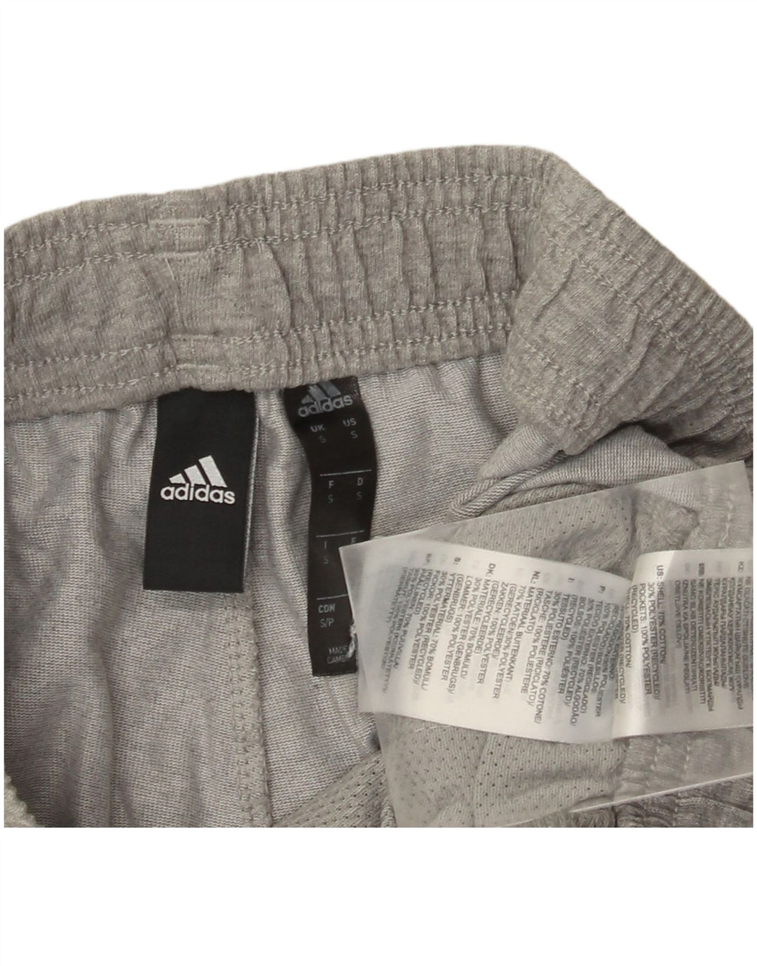 Adidas Mens Tracksuit Trousers Joggers Small  Grey Cotton