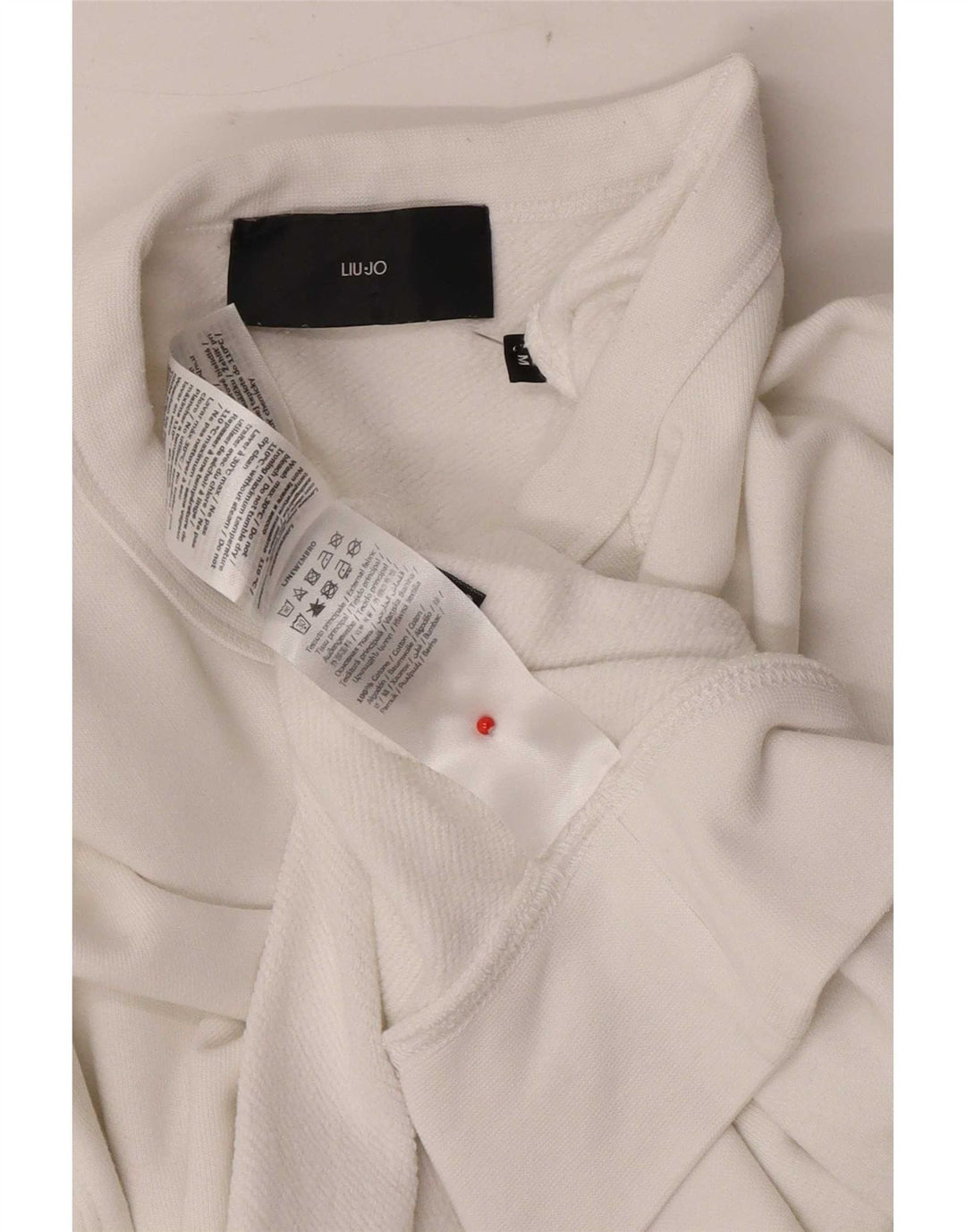 Liu Jo Womens Graphic Sweatshirt Jumper UK 14 Medium White Cotton