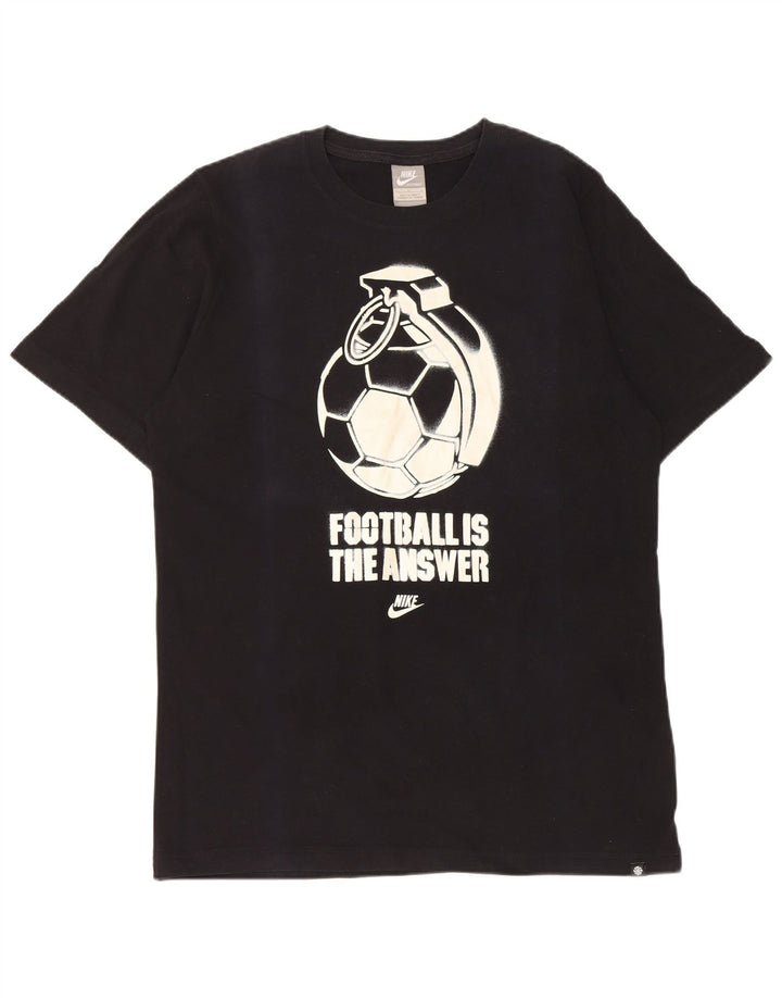 Nike grafisk T-shirt top til mænd, stor sort bomuld