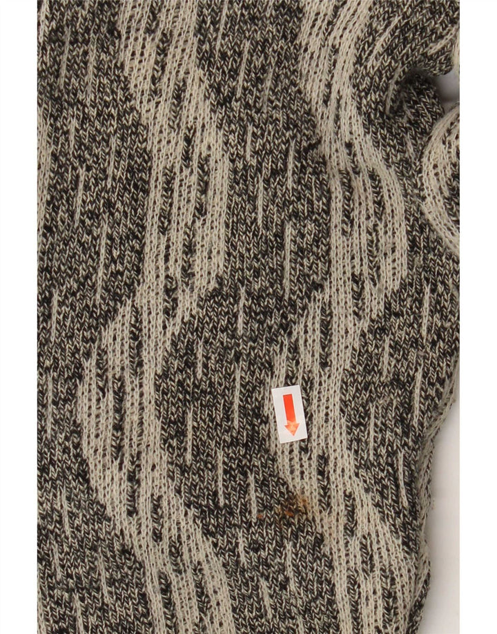 De Pletrl Herre Cardigan Sweater IT 50 Medium Grå Chevron Uld