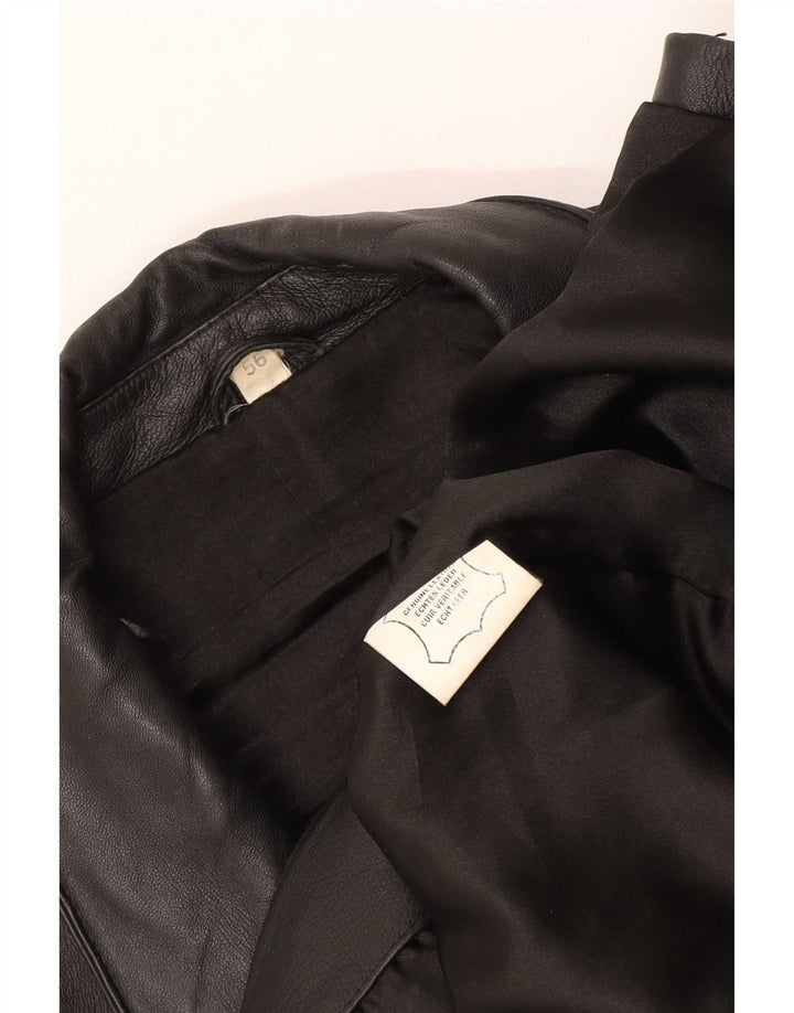 veste en cuir homme vintage EU 56 XL Noir