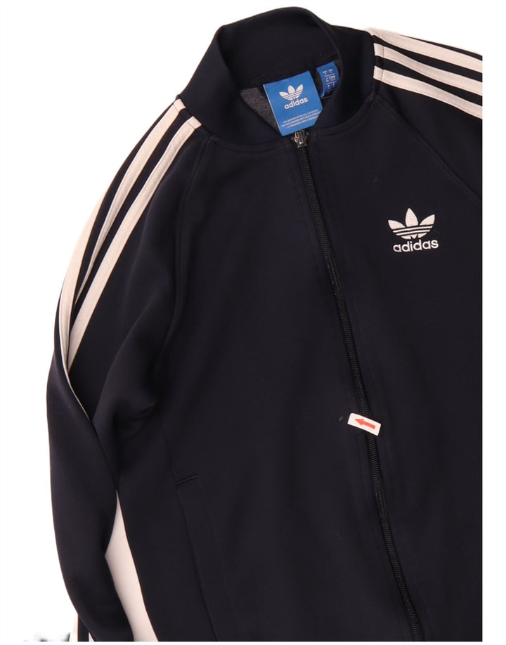 Adidas Herren-Trainingsanzug-Oberteil, Jacke, Größe S, Marineblau, Polyester
