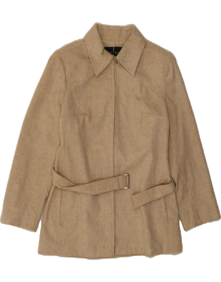 SARA GLENZER Womens Blazer Jacket IT 46 Large Beige Wool Vintage Sara Glenzer and Second-Hand Sara Glenzer from Messina Hembry 