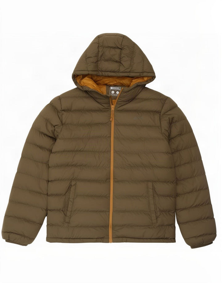 Mountain Warehouse Wattierte Herrenjacke mit Kapuze, UK 40, Größe L, Khaki, Polyamid