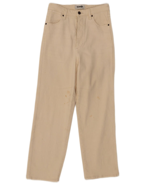 Spodnie Wrangler Dziewczęce Lita Straight Casual 10-11 lat W27 L26 Off White