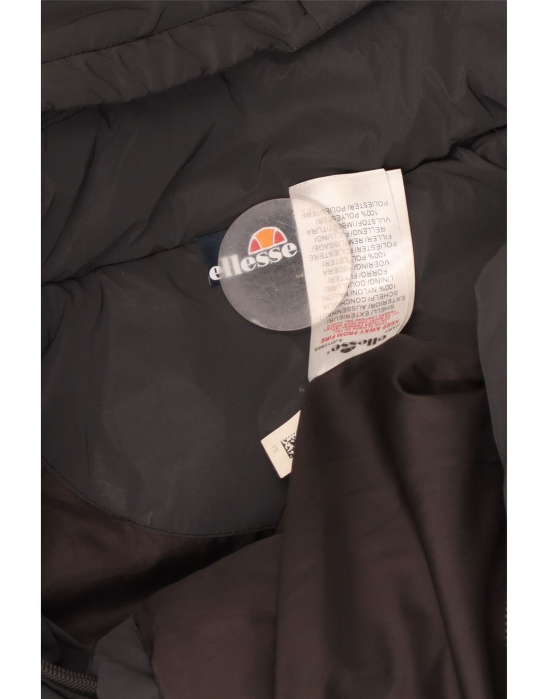 Chaqueta acolchada con capucha para mujer Ellesse UK 44 Medium Black Nylon