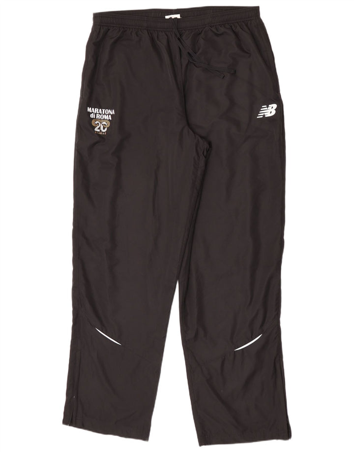 NEW BALANCE Mens Graphic Tracksuit Trousers XL  Black Polyester