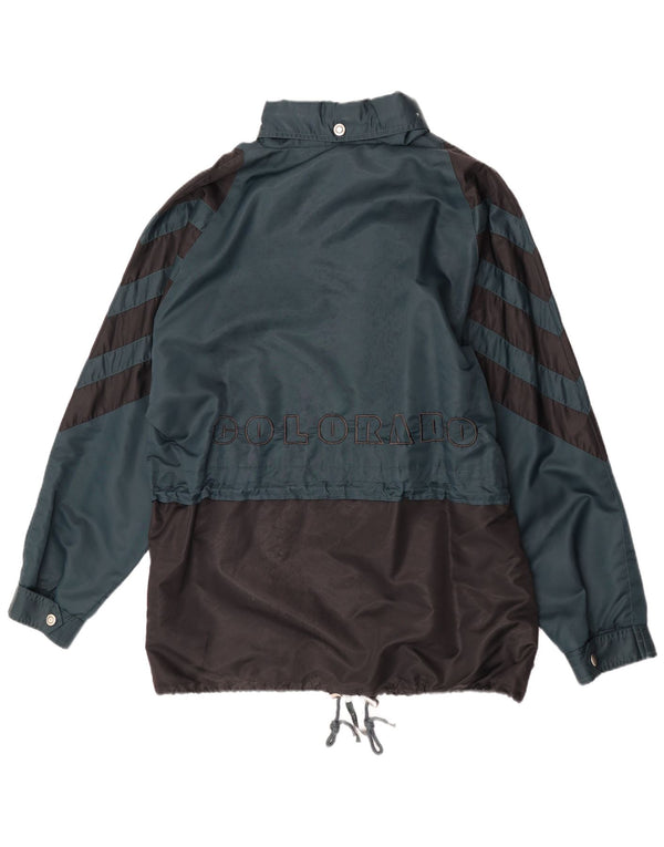Colorado Mens Graphic Hooded Rain Jacket UK 44 2XL Green Colourblock