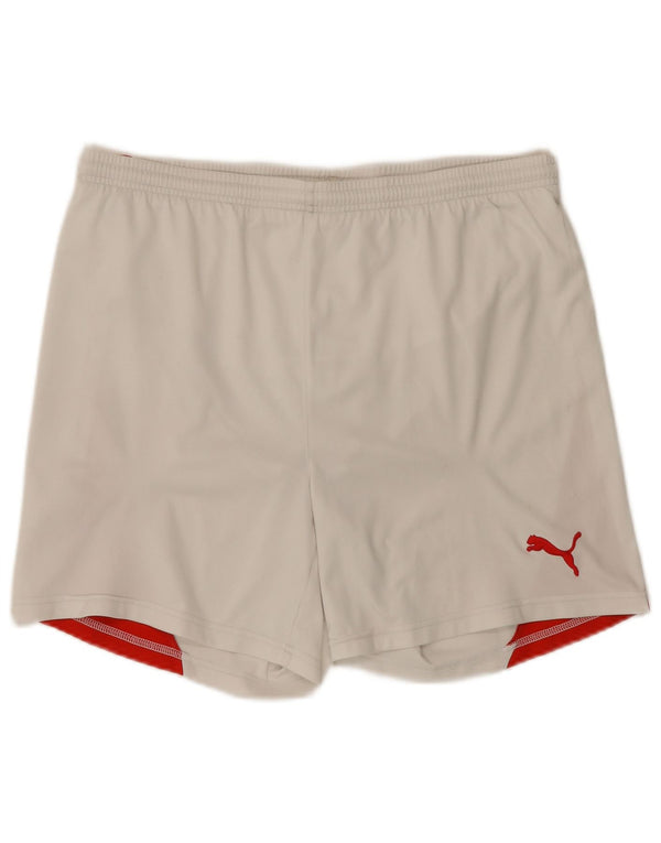Męskie spodenki sportowe Puma, duże, białe, z blokami kolorów