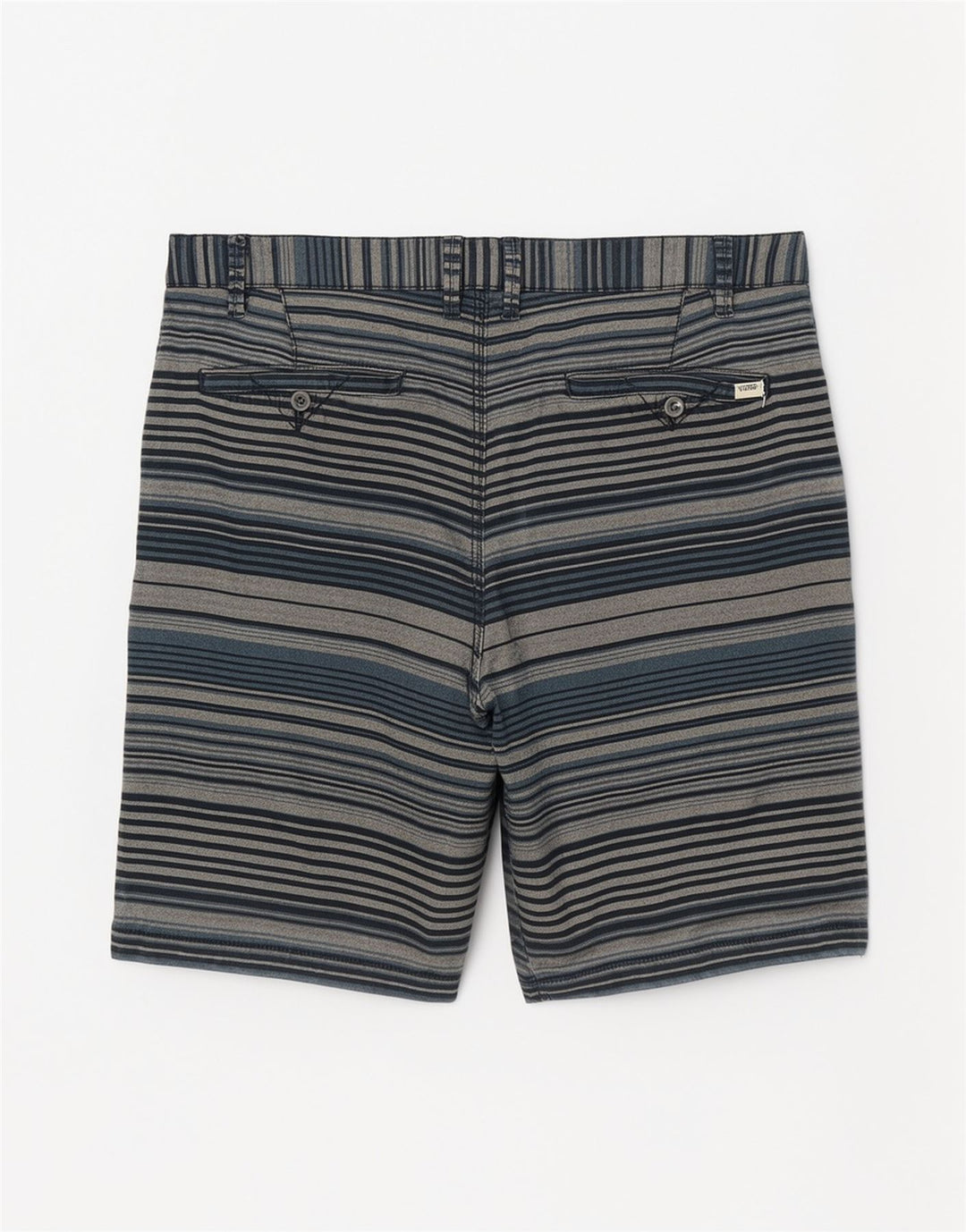 Vans Mens Casual Shorts W34 Large Blue Striped Cotton