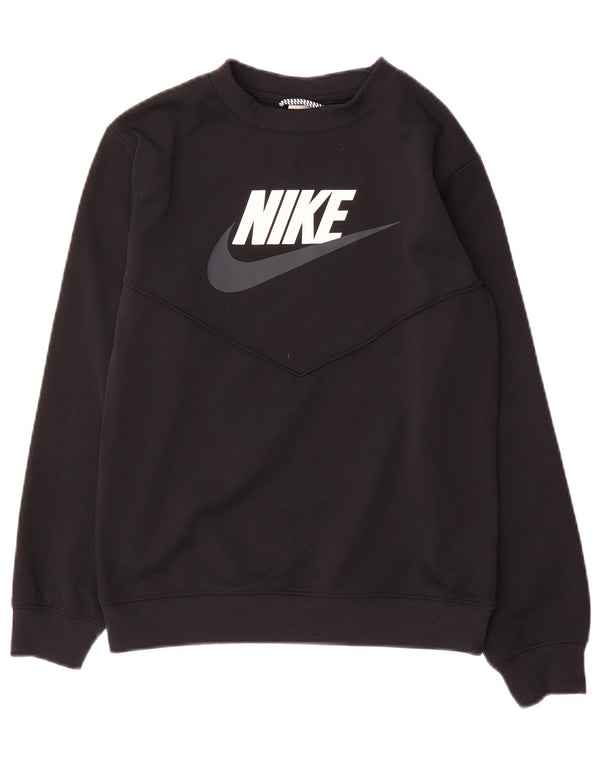 Nike Boys Graphic Sweatshirt Jumper 12-13 år Stor sort polyester
