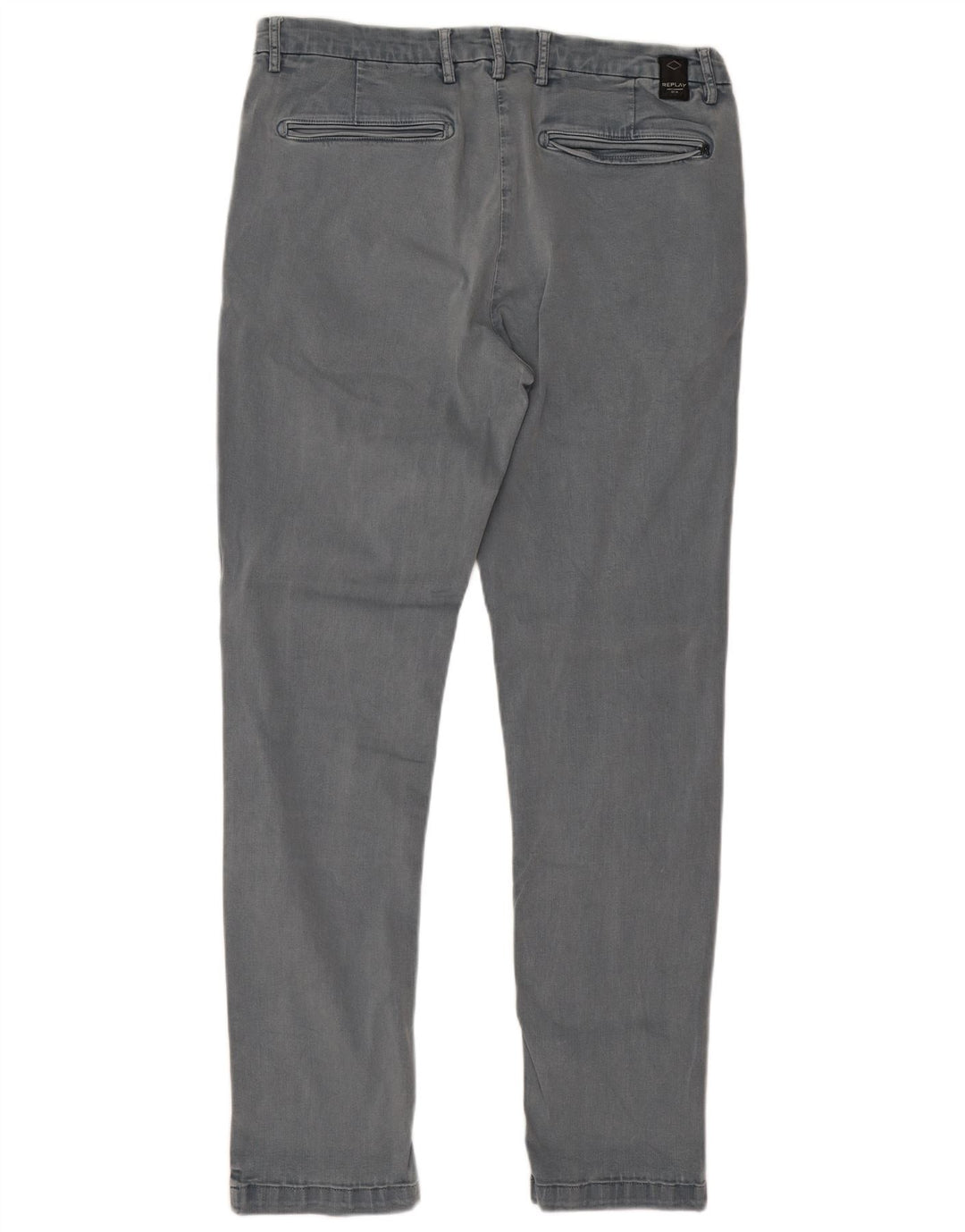 Replay Mens Slim Jeans W34 L32 Grey Cotton