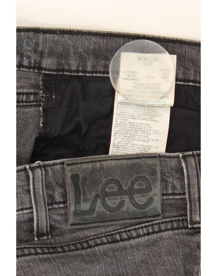Lee Mens Luke Slim Jeans W36 L28 Grey Cotton