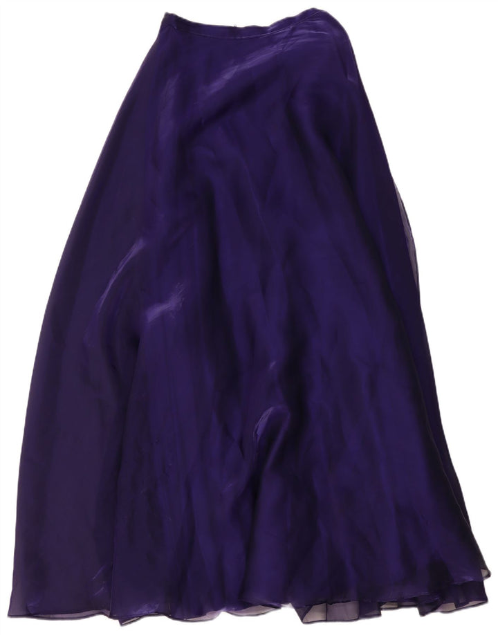 Vintage Womens Maxi Skirt Small W26 Purple Polyester