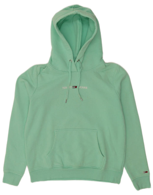 Tommy Hilfiger Womens Graphic Relaxed Fit Hoodie Jumper UK 8 Small Green