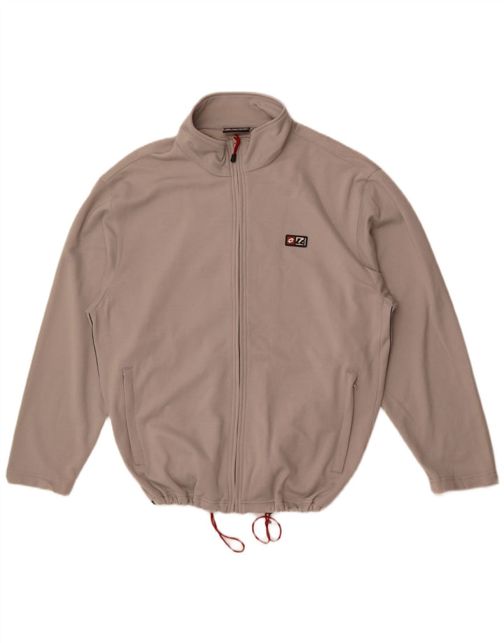 Lotto Herren-Trainingsanzug-Top-Jacke, großes graues Polyester