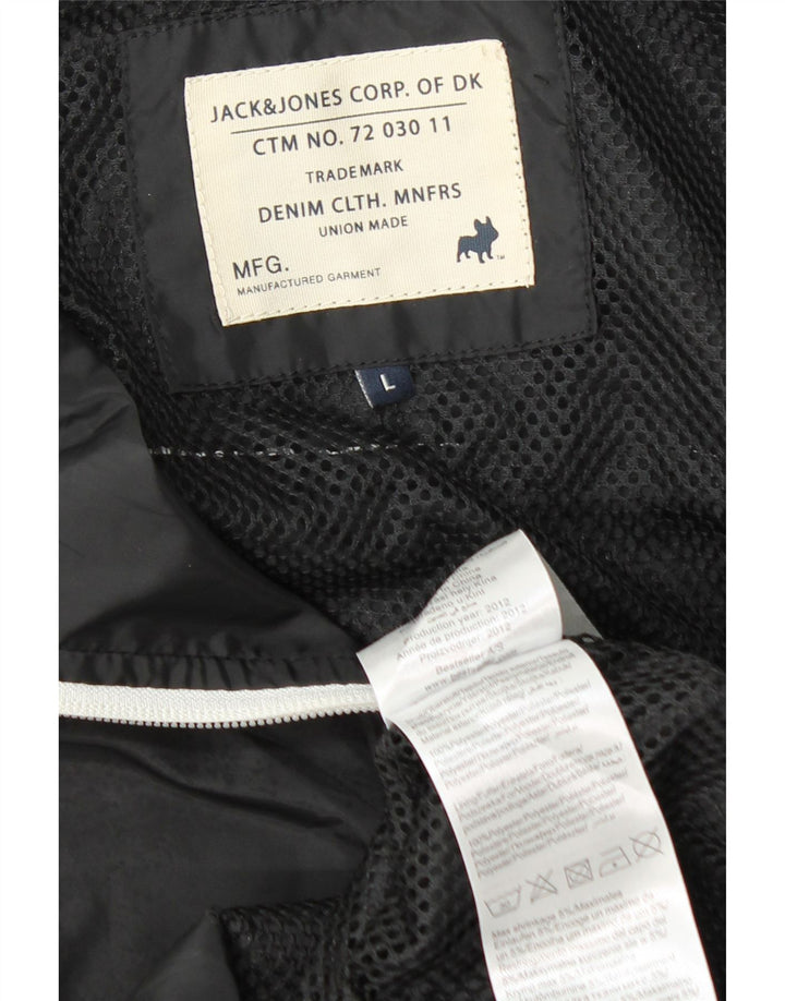 Jack & Jones Herre Bomber Jacket UK 40 Stor Sort Polyester